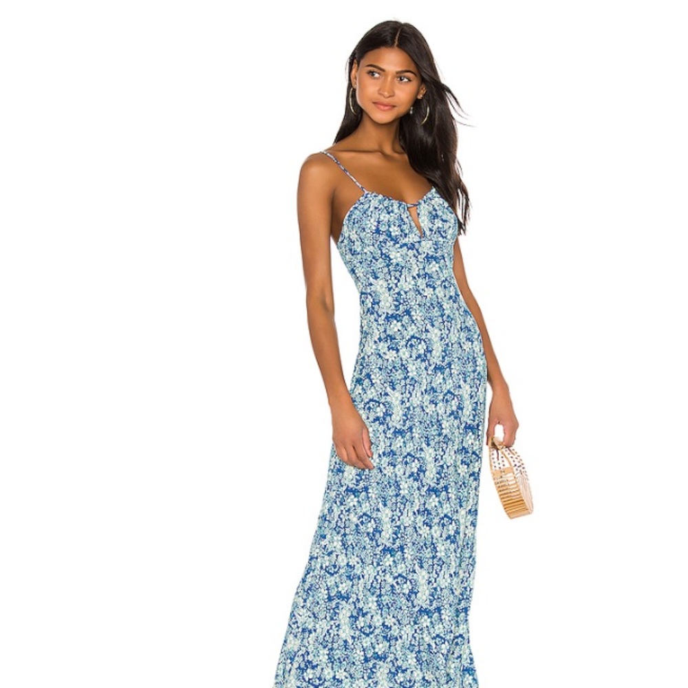 𝗡𝗪𝗧 𝗙𝗿𝗲𝗲 𝗣𝗲𝗼𝗽𝗹𝗲 • Bon Voyage Floral Maxi Dress XS Keyhole Halter
